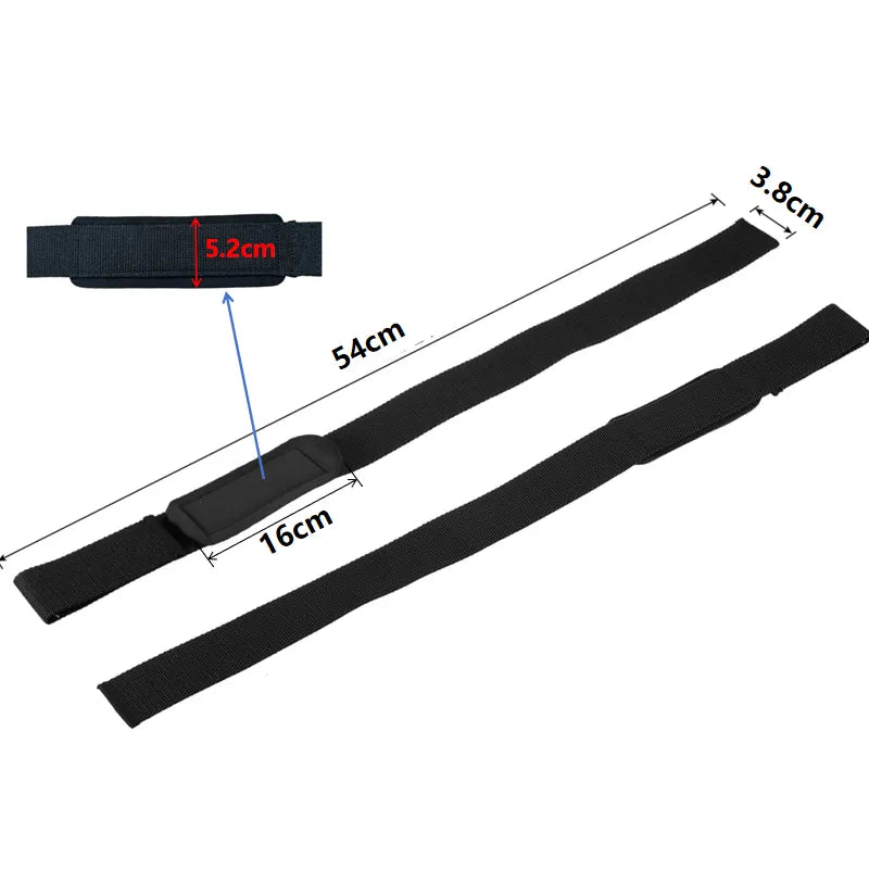 Padded Lifting Straps - Zwart